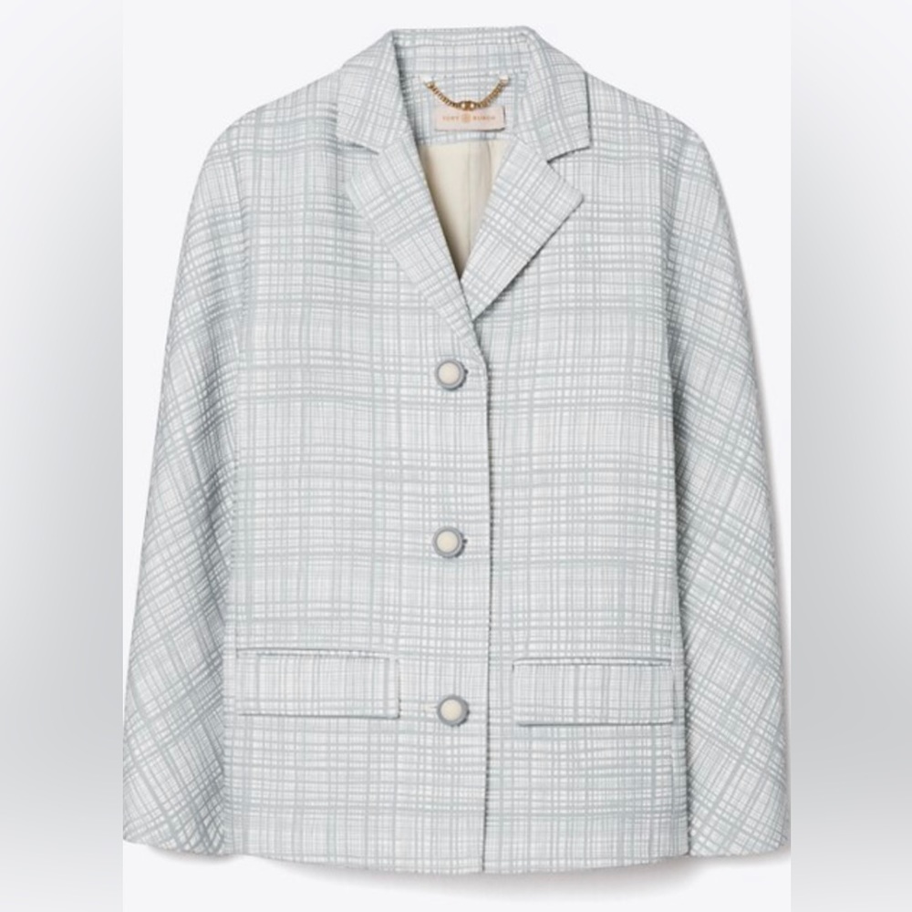 NWT Tory Burch Printed Twill Crepe Jacket size 14